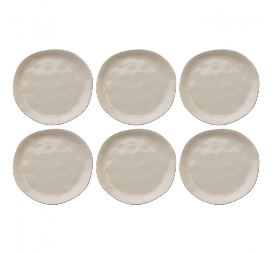 Borden Organic Ø20cm creme (6/Set) Kare Design Borden Organic Ø20cm creme (6/Set) Kare Design