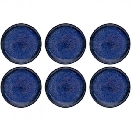 Borden Partito blauw Ø22cm (6/set) Kare Design