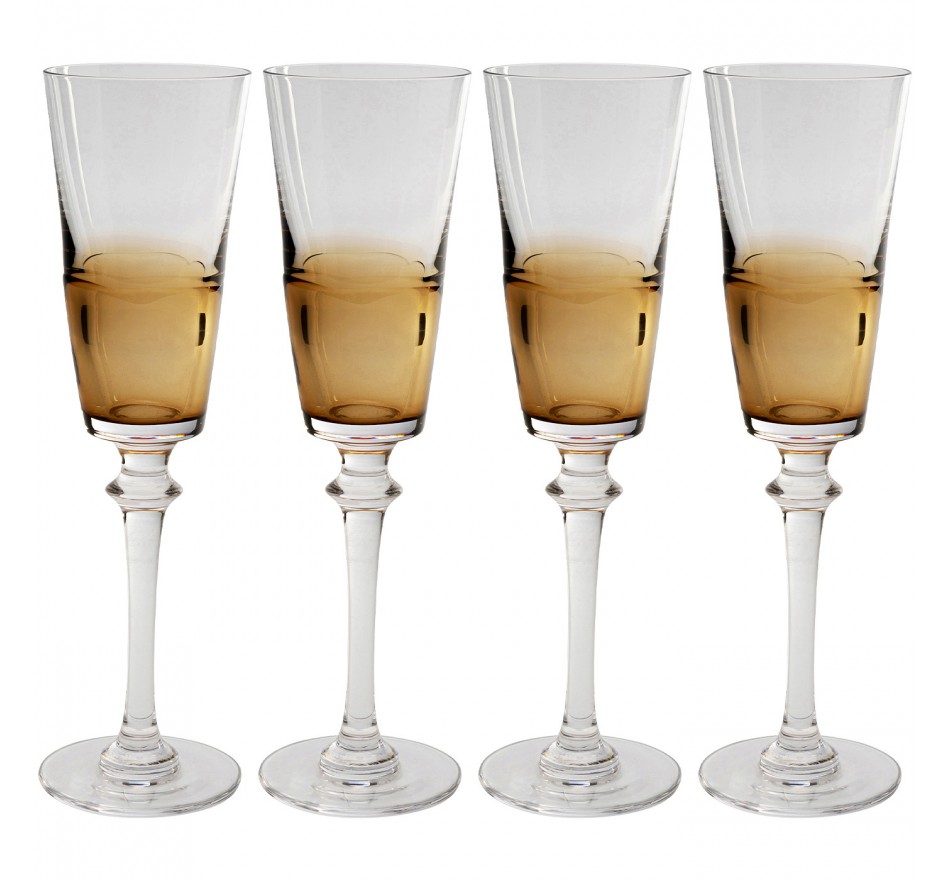 Champagneglazen Mimi amber (4/set) Kare Design Champagneglazen Mimi amber (4/set) Kare Design