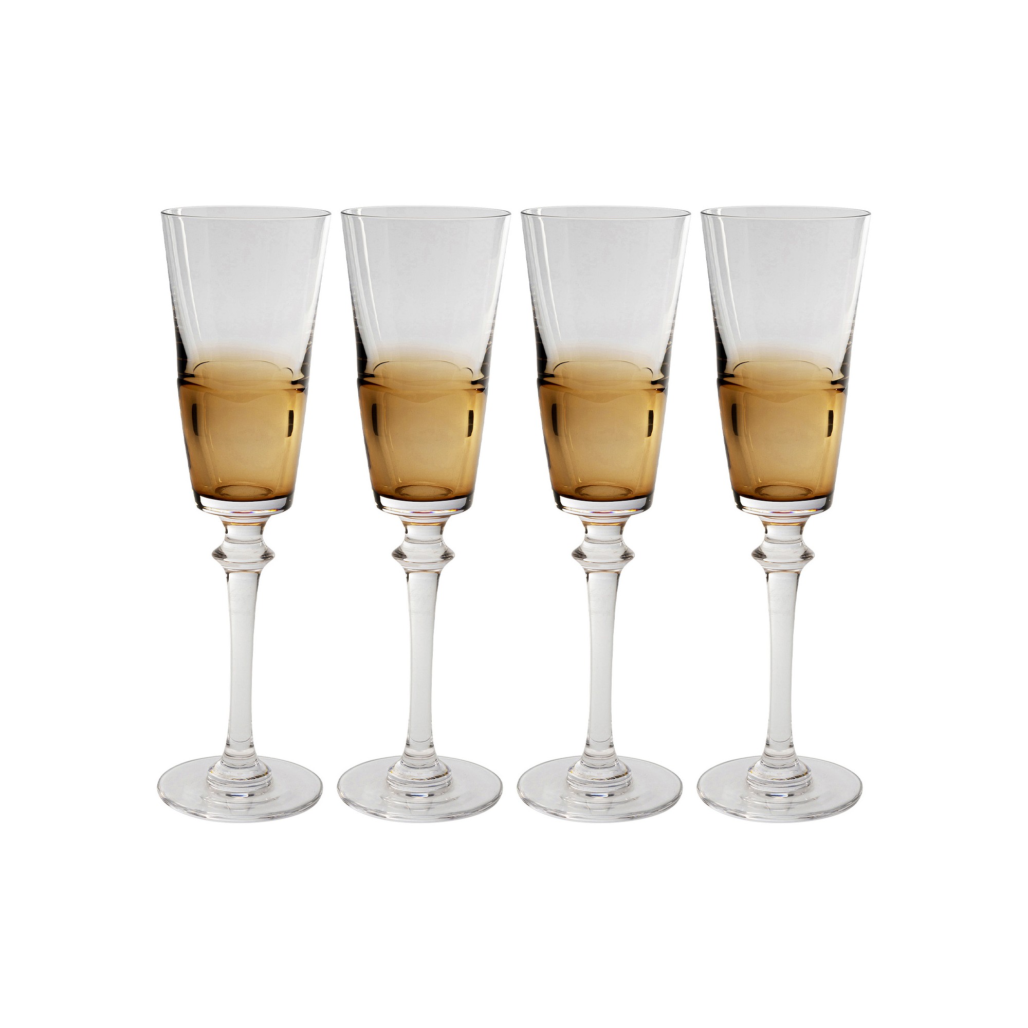 Champagneglazen Mimi amber (4/set) Kare Design