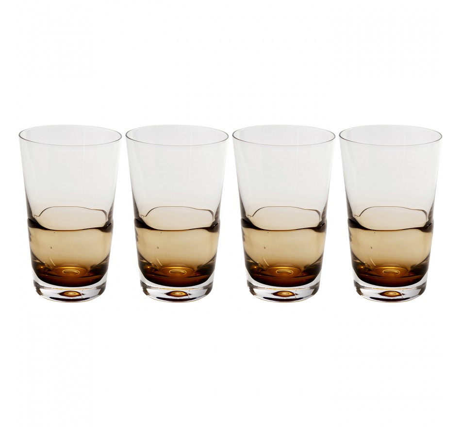 Waterglazen Mimi amber (4/set) Kare Design Waterglazen Mimi amber (4/set) Kare Design
