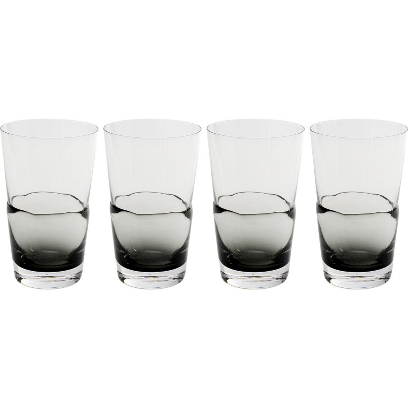 Waterglazen Mimi grijs (4/set) Kare Design