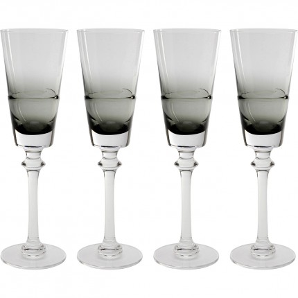 Champagneglazen Mimi grijs (4/set) Kare Design