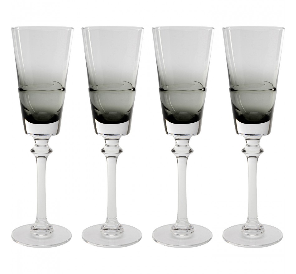 Champagneglazen Mimi grijs (4/set) Kare Design Champagneglazen Mimi grijs (4/set) Kare Design