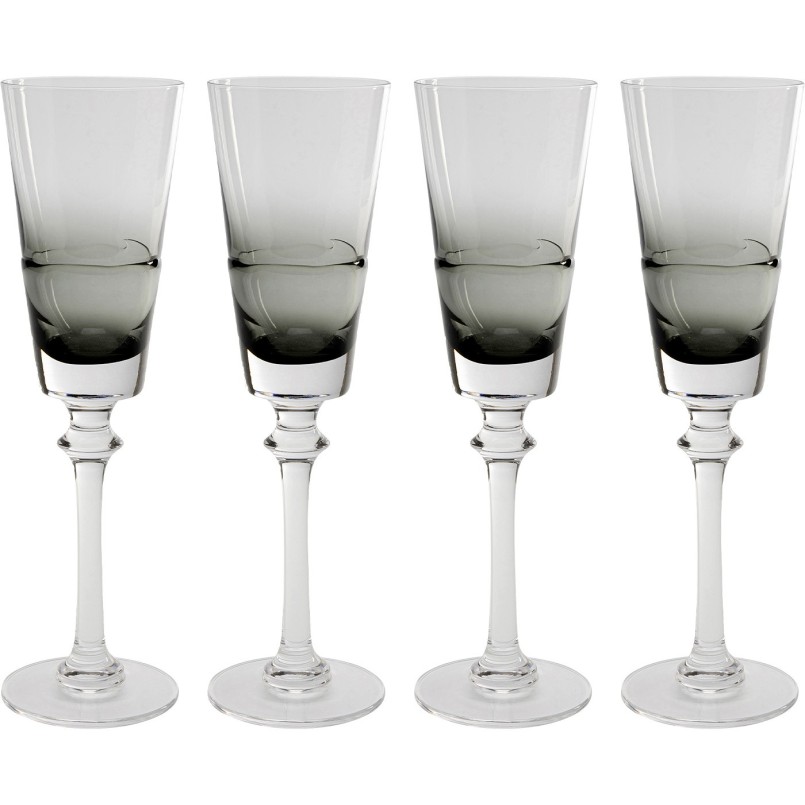 Champagneglazen Mimi grijs (4/set) Kare Design