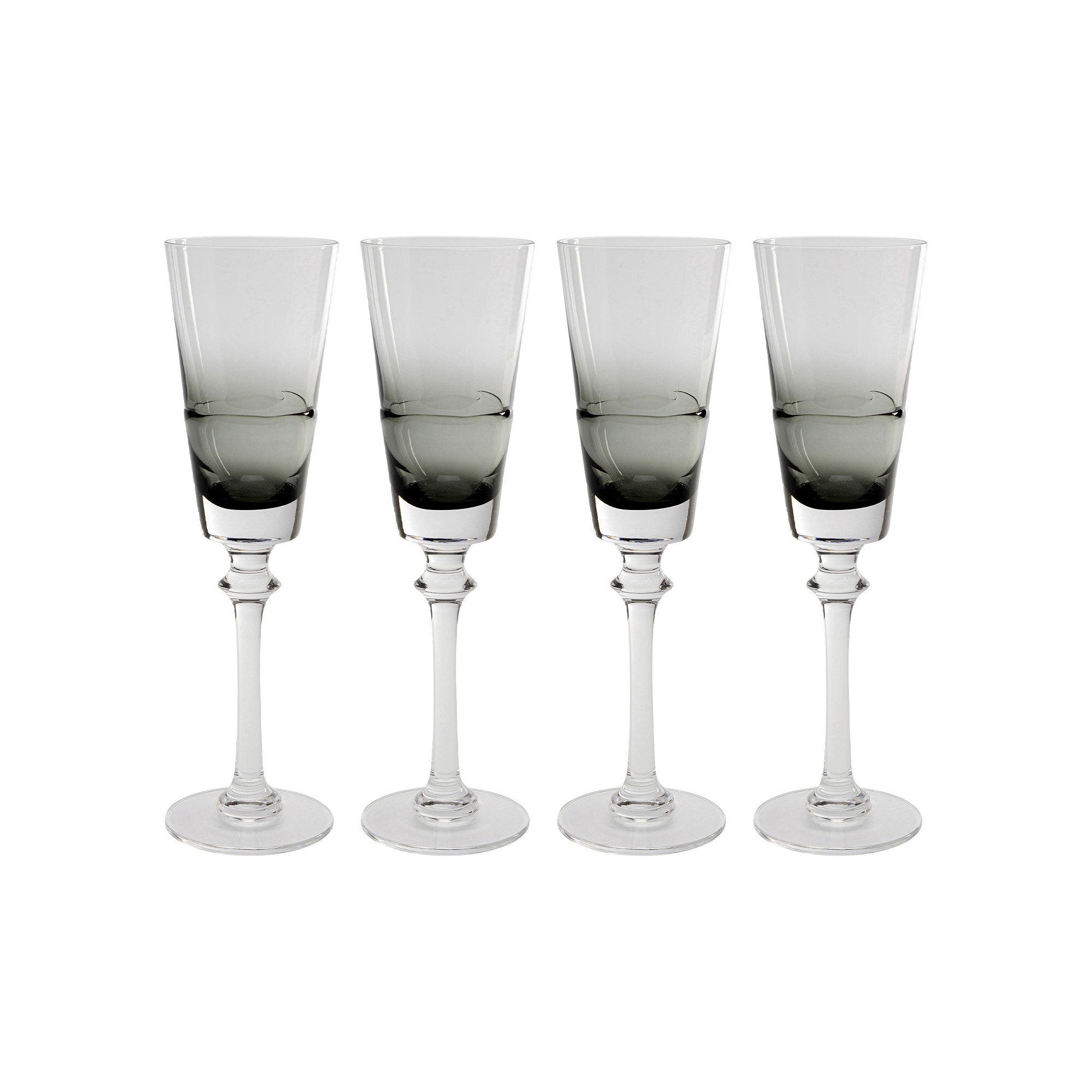 Champagneglazen Mimi grijs (4/set) Kare Design