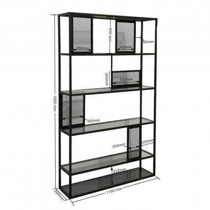 Shelf Skyler 195x115cm smoke Kare Design