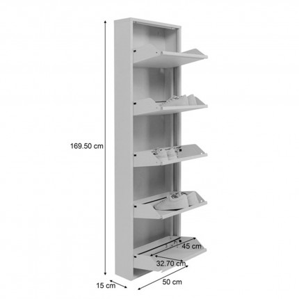 Shoe Container Caruso bronze 5 drawers Kare Design