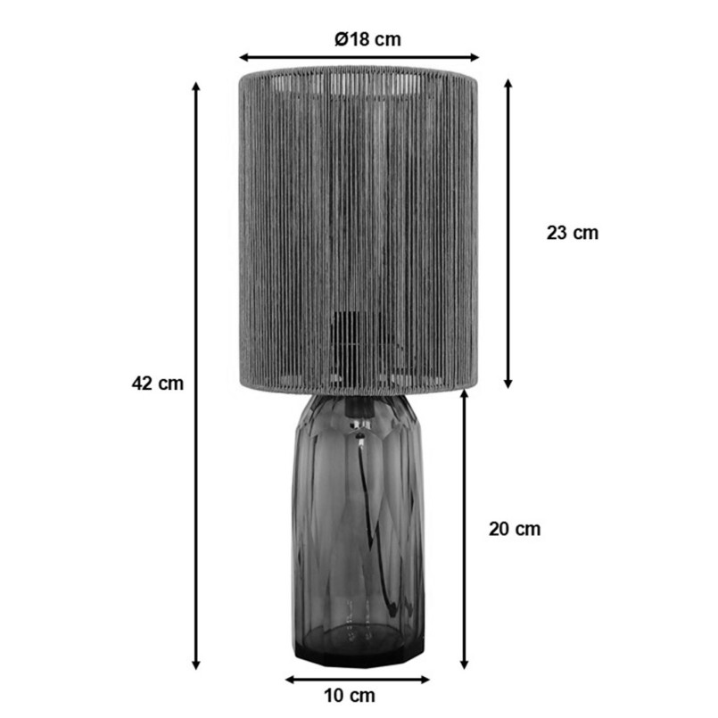 Blauwe lamp van glas en stofdraden - Veccio - Kare Design