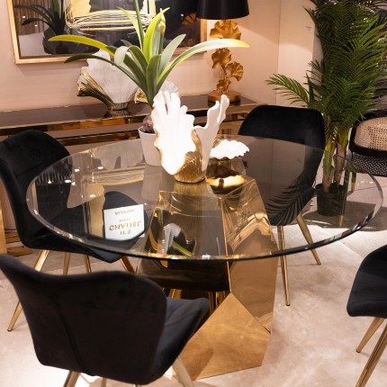 Table Ricchezza Ø130cm gold Kare Design