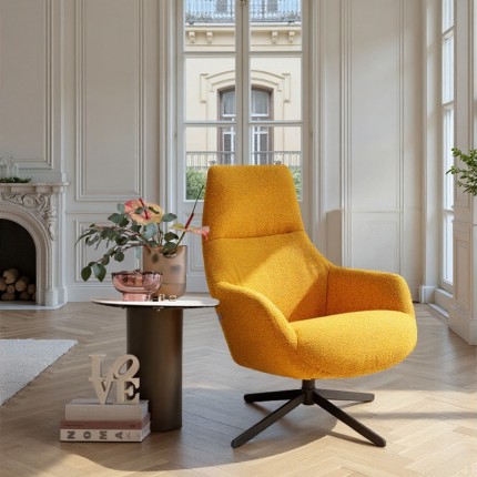 Swivel Armchair Mimi yellow Kare Design