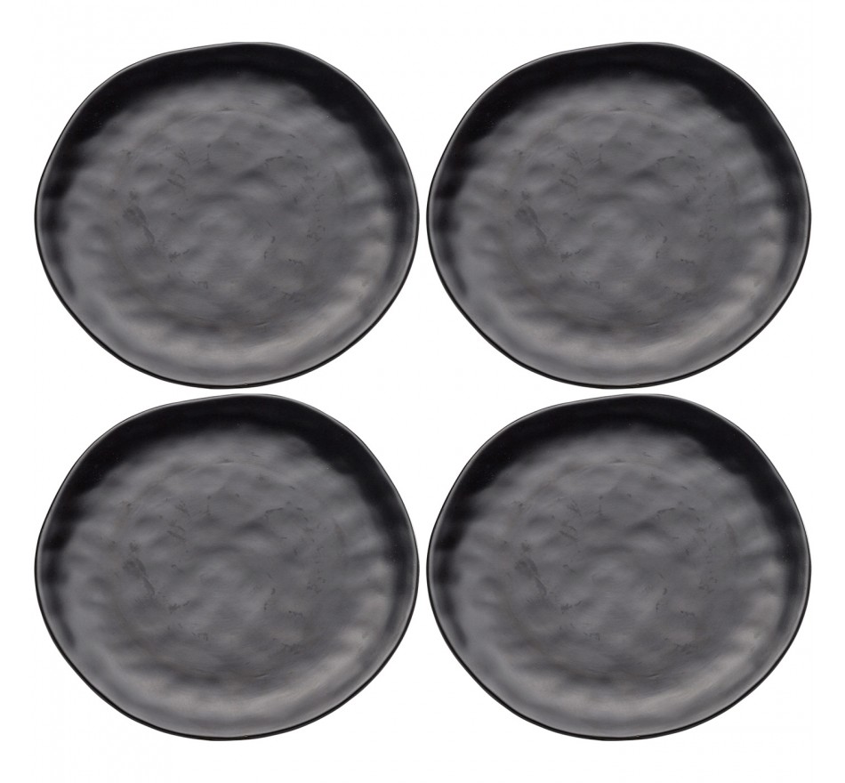 Borden Organic Ø26cm zwart (4/set) Kare Design Borden Organic Ø26cm zwart (4/set) Kare Design