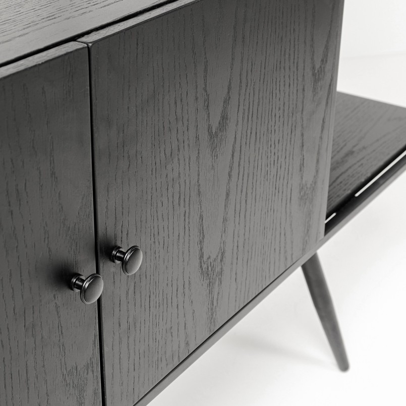 Zwart plankje van hout en staal - Cosy Sixties - Kare Design
