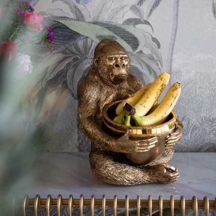 Woonaccessoires gouden gorilla snede Kare Design