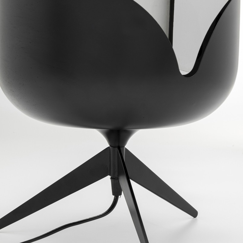 Table lamp in black steel and stained glass - Goblet Ball - Kare Design