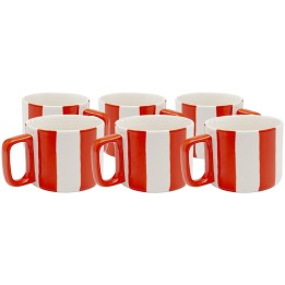 Kopjes Cocina rood en wit (6/set) Kare Design