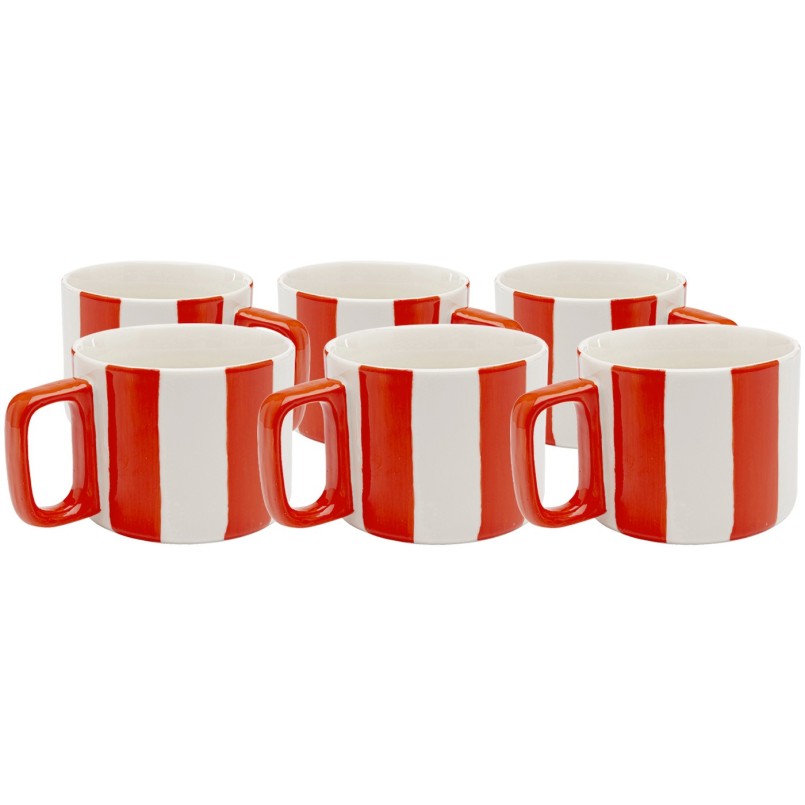 Coffee Cup Cocina red and white (6/set) Kare Design