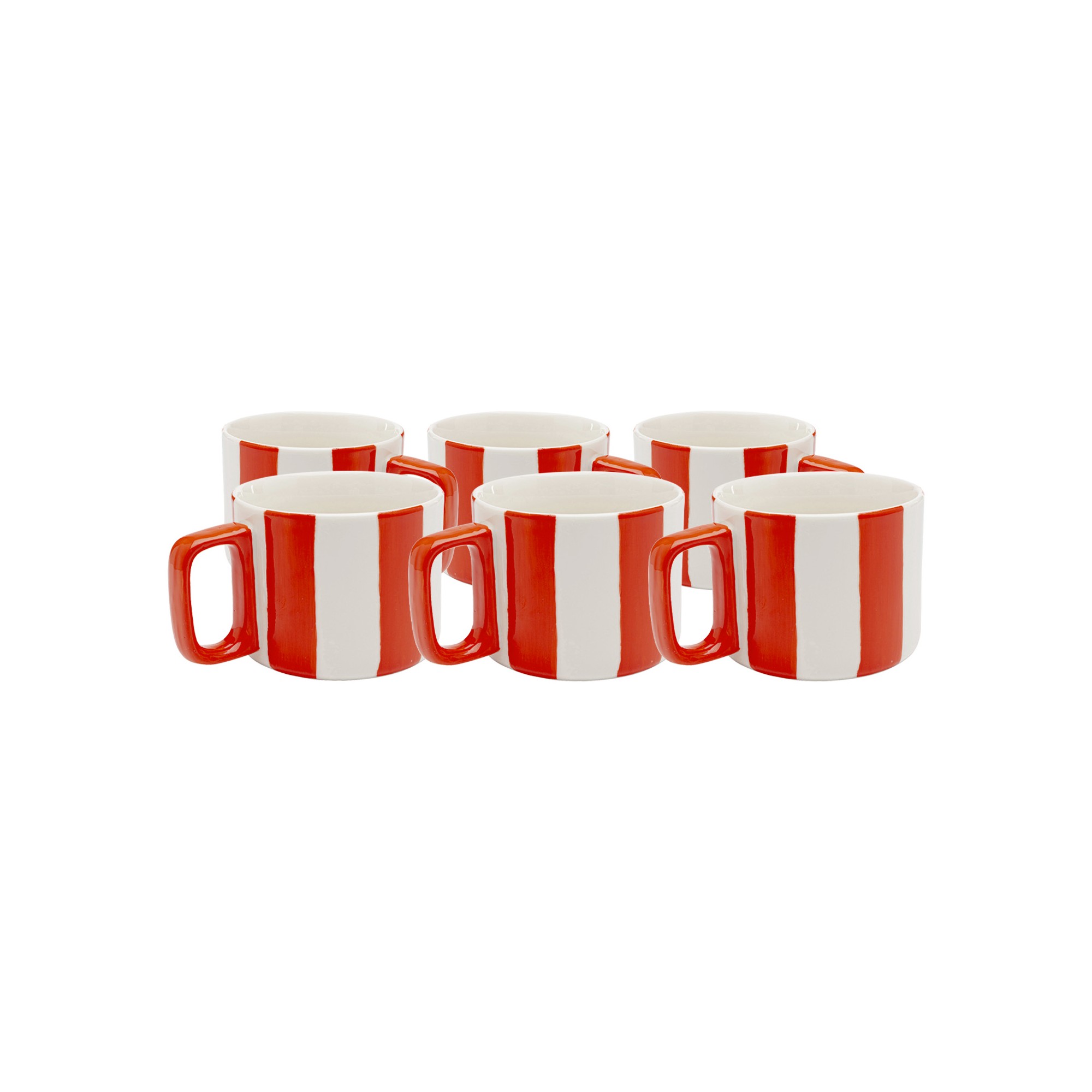 Kopjes Cocina rood en wit (6/set) Kare Design