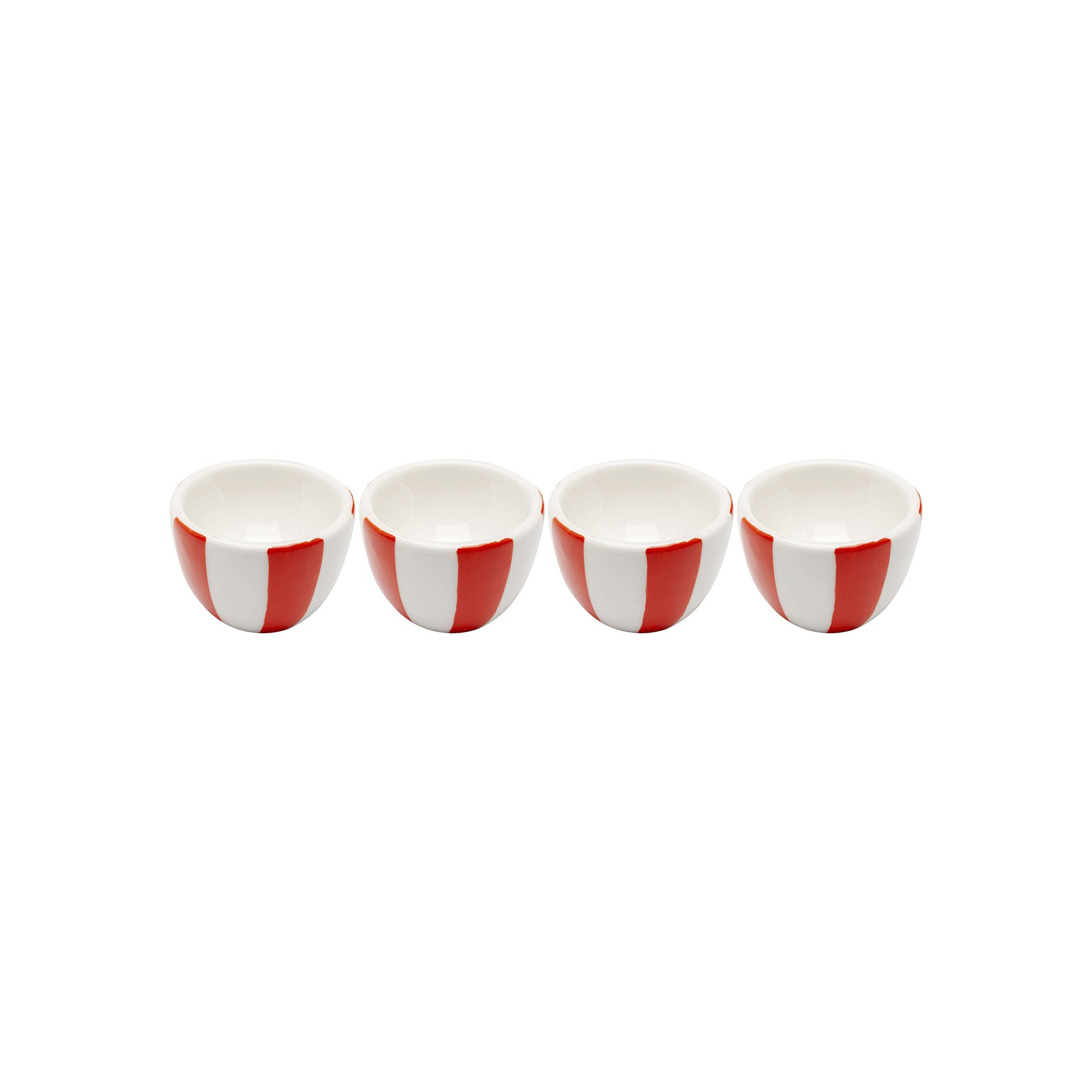 Eierdopjes Cocina rood en wit (4/set) Kare Design