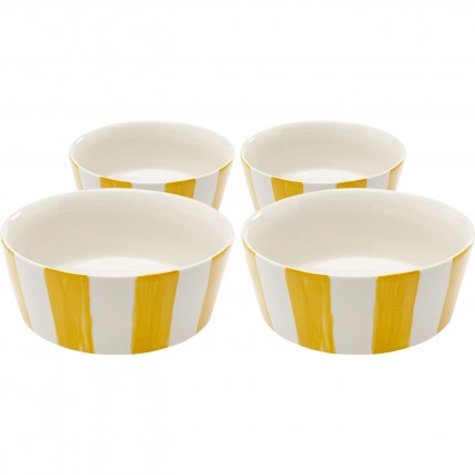 Kommen Cocina geel en wit Ø14cm (4/set) Kare Design Kommen Cocina geel en wit Ø14cm (4/set) Kare Design