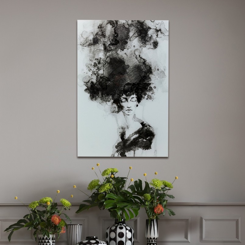 Glass Picture Smokey Hair 100x150cm Kare Design