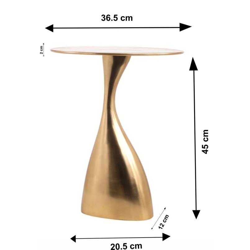 Gouden aluminium bijzettafeltje - Spacey - Kare Design