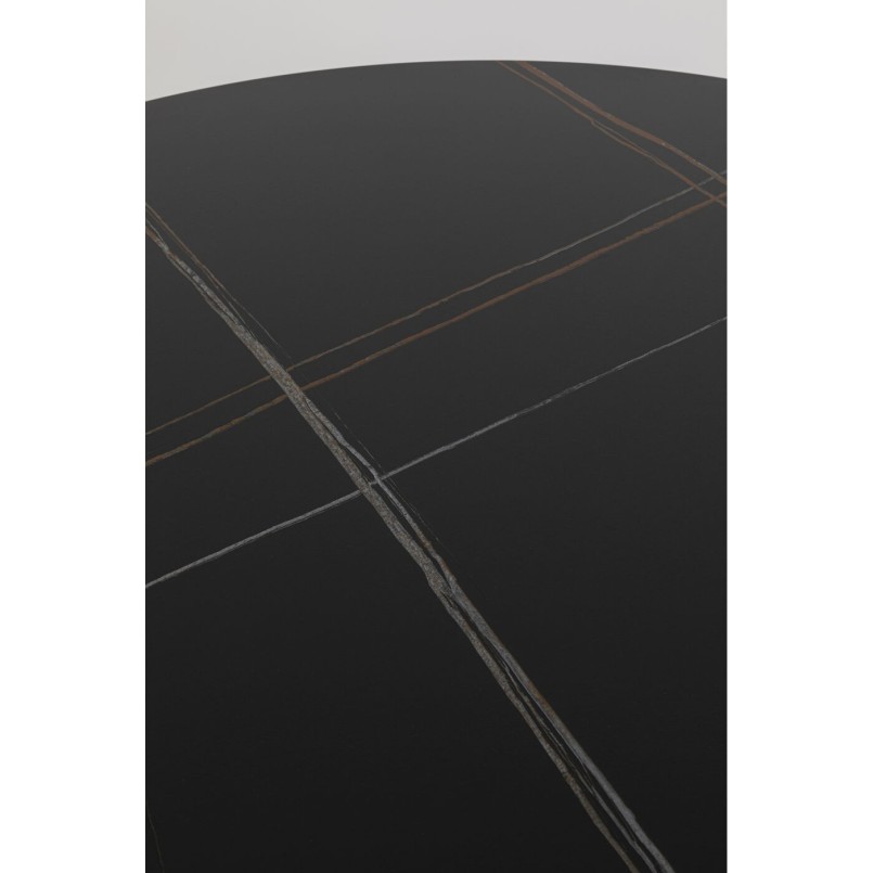 Eettafel Invitation Ø120cm keramiek zwart Kare Design
