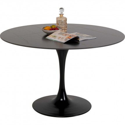 Table Invitation Ø120cm ceramic black Kare Design
