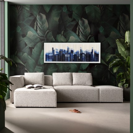 Framed Picture 3D Shadow Skyline blue 160x60cm Kare Design