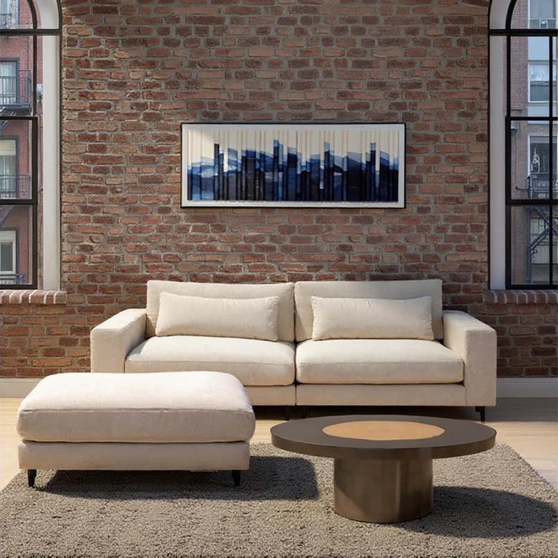 Blue, white and black 3D painting - Shadow Skyline - Kare Design