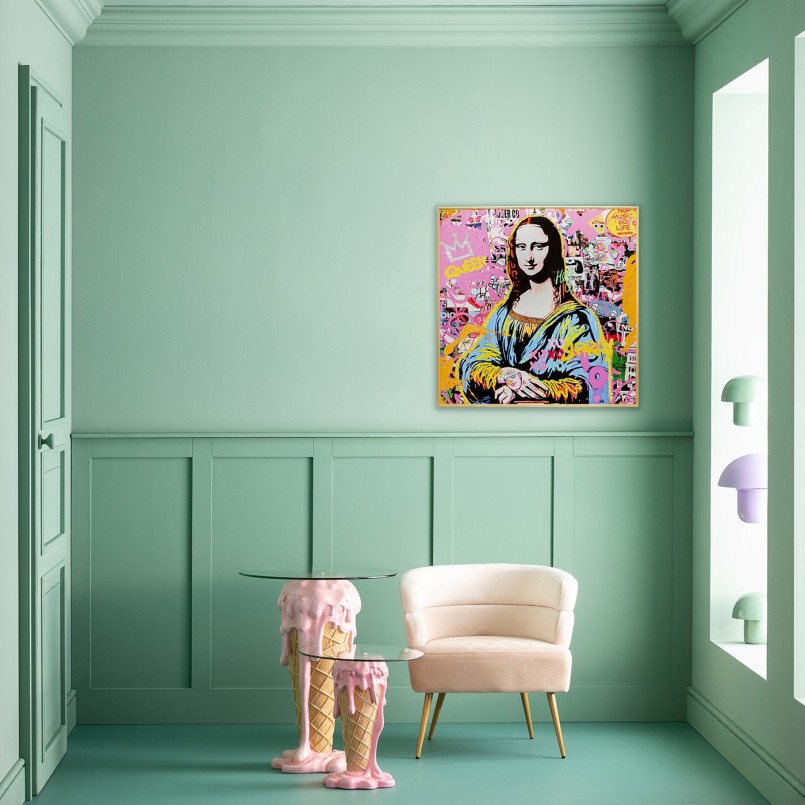 Roze strass en graffiti muze bord - La Viva - Kare Design