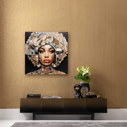 Glass Picture woman Art Geo 120x120cm Kare Design
