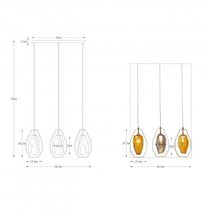 Hanglamp Diamond Fever 67cm zwart Kare Design Hanglamp Diamond Fever 67cm zwart Kare Design
