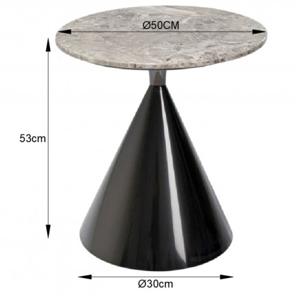 Bijzettafel Rita Ø50cm zwart Kare Design Bijzettafel Rita Ø50cm zwart Kare Design