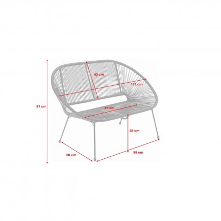 Outdoor Bench Acapulco Mono beige Kare Design