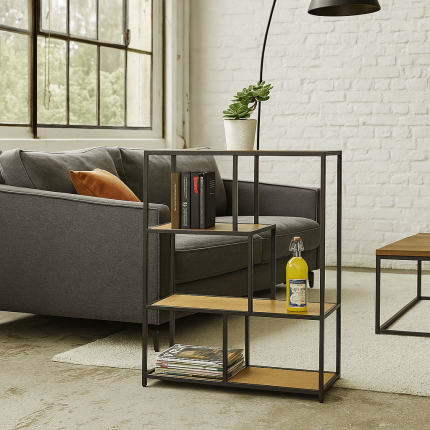 Bookshelf Loftie 100x77cm natuur Kare Design Bookshelf Loftie 100x77cm natuur Kare Design