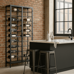 Flessenhouder Porto 180x75cm zwart Kare Design
