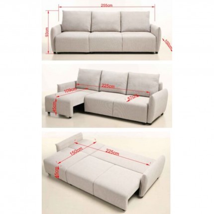 Sofa bed Juliet grey Kare Design
