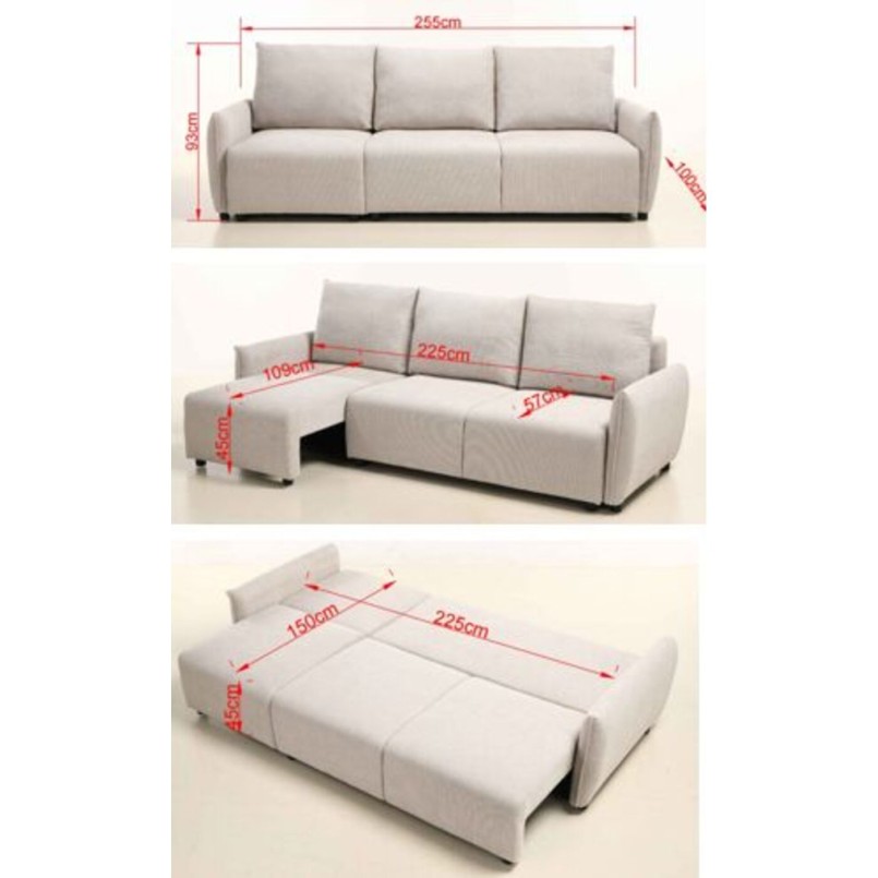 Canapé lit Juliet 254cm