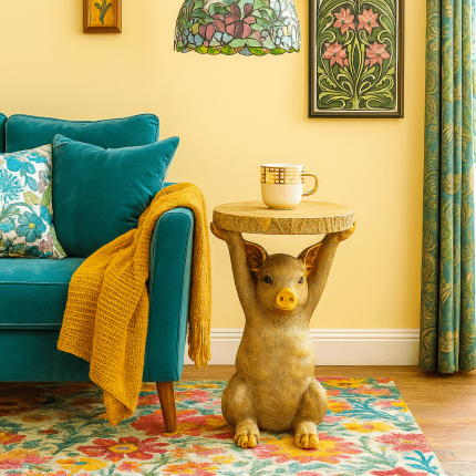 Side Table Animal gold pig Kare Design Side Table Animal gold pig Kare Design
