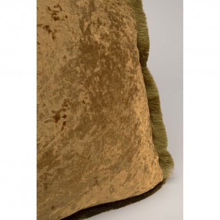 Kussen franje Cannes 55x55cm geel Kare Design