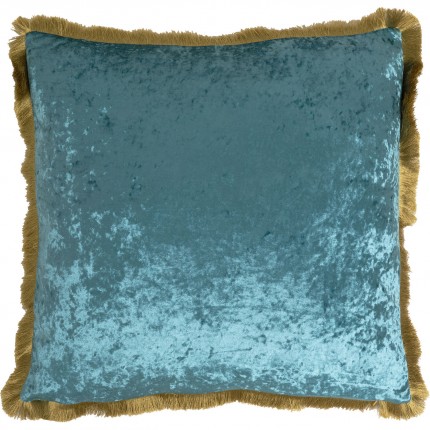 Kussen franje Cannes 55x55cm blauw Kare Design Kussen franje Cannes 55x55cm blauw Kare Design