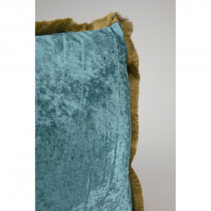 Kussen franje Cannes 55x55cm blauw Kare Design Kussen franje Cannes 55x55cm blauw Kare Design