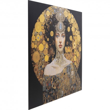 Schilderij vrouw Art Nouveau 80x80cm Kare Design