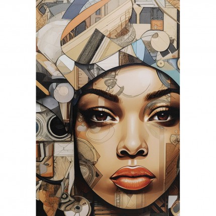 Wandfoto vrouw Art Geo 80x80cm Kare Design