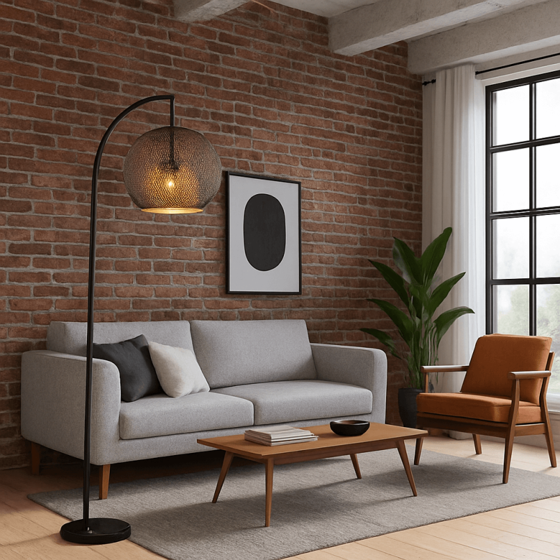 Floor lamp in steel and black marble - Grato - Kare Design