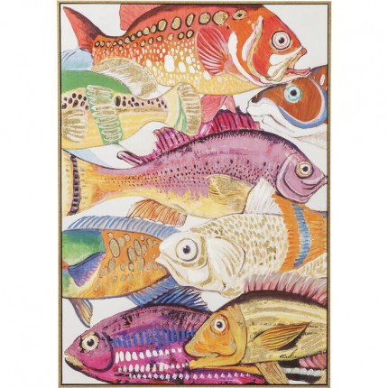 Schilderij Fish Meeting 40x50cm (2/Set) Kare Design