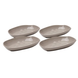 Deep Plate Organic 25cm taupe (4/set) Kare Design