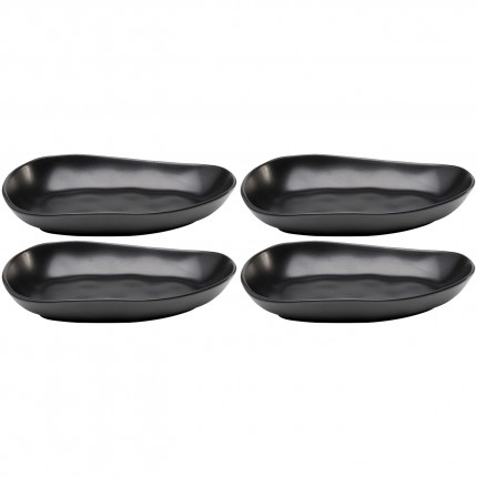 Soepborden Organic 25cm zwart (4/set) Kare Design