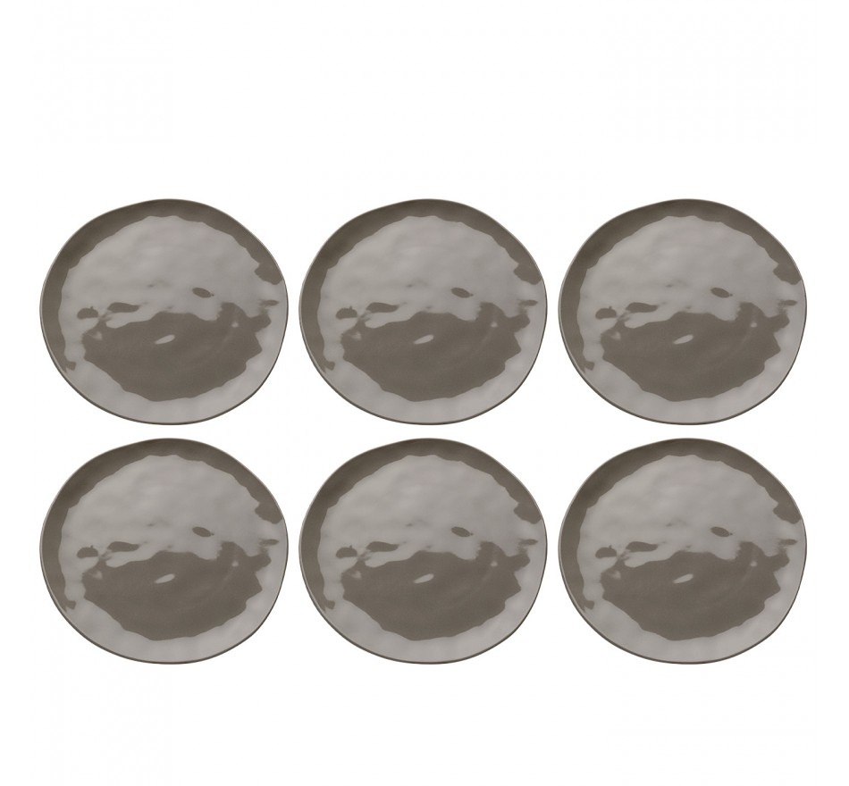 Borden Organic Ø26cm taupe (6/set) Kare Design Borden Organic Ø26cm taupe (6/set) Kare Design